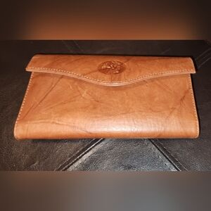 Buxton vintage top grain cowhide leather slim wallet/Coin Purse.